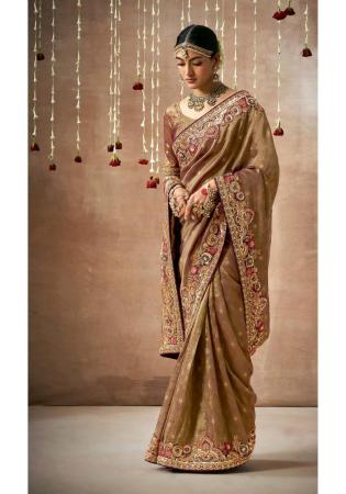 Picture of Resplendent Silk Bisque Saree