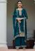 Picture of Lovely Georgette Teal Straight Cut Salwar Kameez