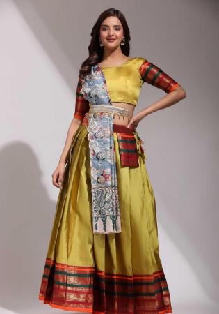 Picture of Charming Silk Sandy Brown Lehenga Choli