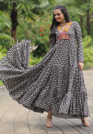 Picture of Superb Cotton Dim Gray Party Wear Gown