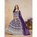 Picture of Enticing Net Purple Anarkali Salwar Kameez