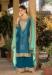 Picture of Superb Chiffon Teal Straight Cut Salwar Kameez