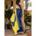 Picture of Chiffon Midnight Blue Straight Cut Salwar Kameez