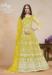 Picture of Well Formed Net Yellow Anarkali Salwar Kameez