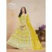 Picture of Well Formed Net Yellow Anarkali Salwar Kameez