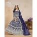 Picture of Splendid Net Dark Slate Blue Anarkali Salwar Kameez