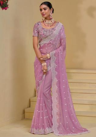 Picture of Superb Silk Rosy Brown Saree