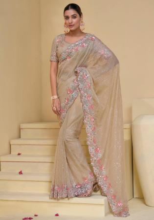 Picture of Magnificent Silk Beige Saree