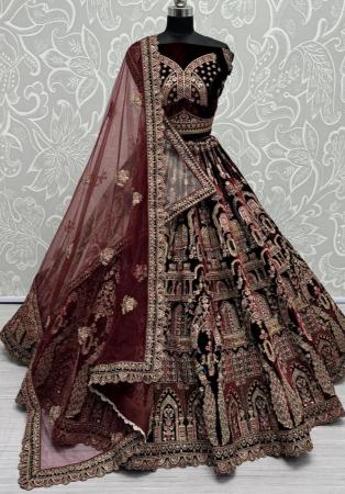 Picture of Radiant Georgette Maroon Lehenga Choli