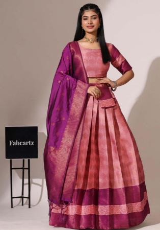 Picture of Pretty Silk Pink Lehenga Choli