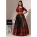 Picture of Lovely Silk Dark Olive Green Lehenga Choli