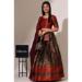 Picture of Lovely Silk Dark Olive Green Lehenga Choli