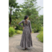 Picture of Pleasing Cotton Slate Grey Party Wear Gown