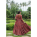 Picture of Delightful Cotton Rosy Brown Party Wear Gown