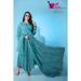 Picture of Georgette Medium Turquoise Anarkali Salwar Kameez