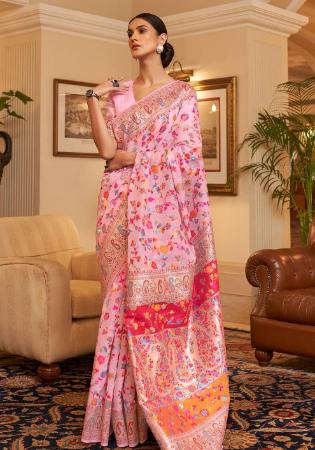 Picture of Magnificent Silk Light Pink Saree