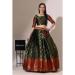 Picture of Delightful Silk Dark Green Lehenga Choli