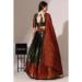 Picture of Delightful Silk Dark Green Lehenga Choli