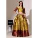 Picture of Delightful Silk Khaki Lehenga Choli