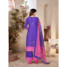 Picture of Chiffon Dark Slate Blue Readymade Salwar Kameez