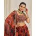 Picture of Pleasing Organza Brown Lehenga Choli