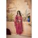 Picture of Ravishing Silk Fire Brick Straight Cut Salwar Kameez