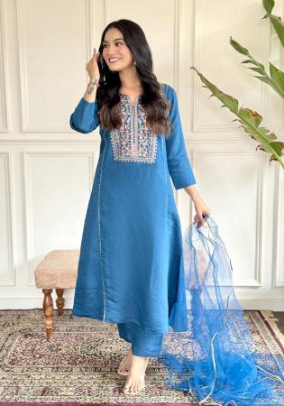 Picture of Rayon Light Sea Green Readymade Salwar Kameez