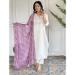 Picture of Ideal Rayon Off White Readymade Salwar Kameez