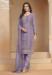 Picture of Chiffon & Organza Rosy Brown Straight Cut Salwar Kameez