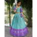 Picture of Well Formed Silk Medium Aqua Marine Lehenga Choli