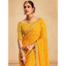 Picture of Bewitching Chiffon & Georgette Golden Rod Saree