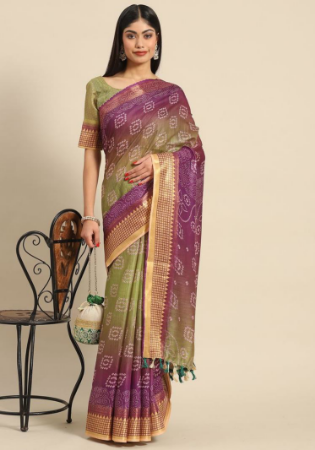 Picture of Sightly Georgette & Silk Rosy Brown Saree