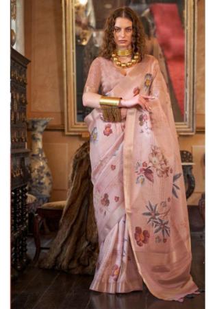 Picture of Beauteous Silk Dark Salmon Saree