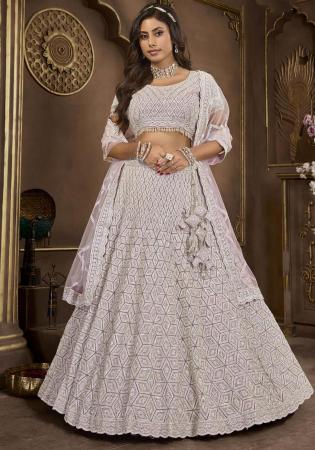 Picture of Wonderful Net Plum Lehenga Choli