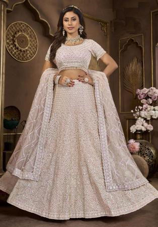 Picture of Bewitching Net Pink Lehenga Choli