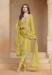 Picture of Chiffon & Organza Golden Rod Straight Cut Salwar Kameez