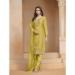 Picture of Chiffon & Organza Golden Rod Straight Cut Salwar Kameez