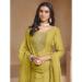 Picture of Chiffon & Organza Golden Rod Straight Cut Salwar Kameez