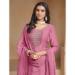 Picture of Chiffon & Organza Light Coral Straight Cut Salwar Kameez