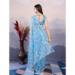 Picture of Delightful Net Cornflower Blue Saree