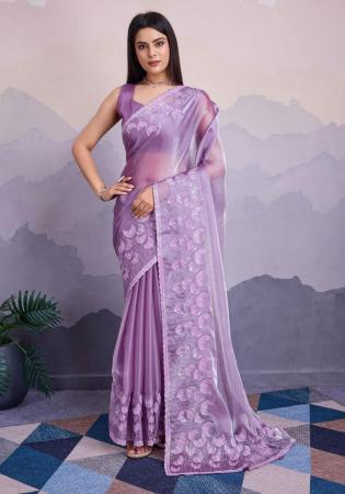 Picture of Ideal Silk Light Slate Grey Saree