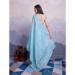 Picture of Stunning Silk Pale Turquoise Saree