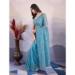 Picture of Magnificent Net Steel Blue Saree