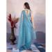 Picture of Magnificent Net Steel Blue Saree