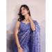 Picture of Splendid Net Light Steel Blue Saree