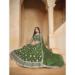 Picture of Well Formed Organza Dark Olive Green Lehenga Choli