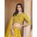 Picture of Fascinating Organza Dark Golden Rod Lehenga Choli