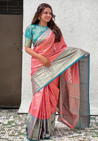 Picture of Amazing Silk Indian Red Saree