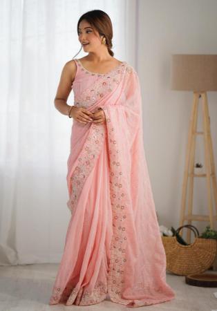 Picture of Radiant Georgette Pink Saree