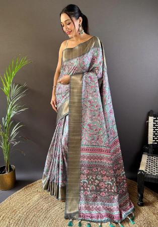 Picture of Pretty Silk Dark Sea Green Saree